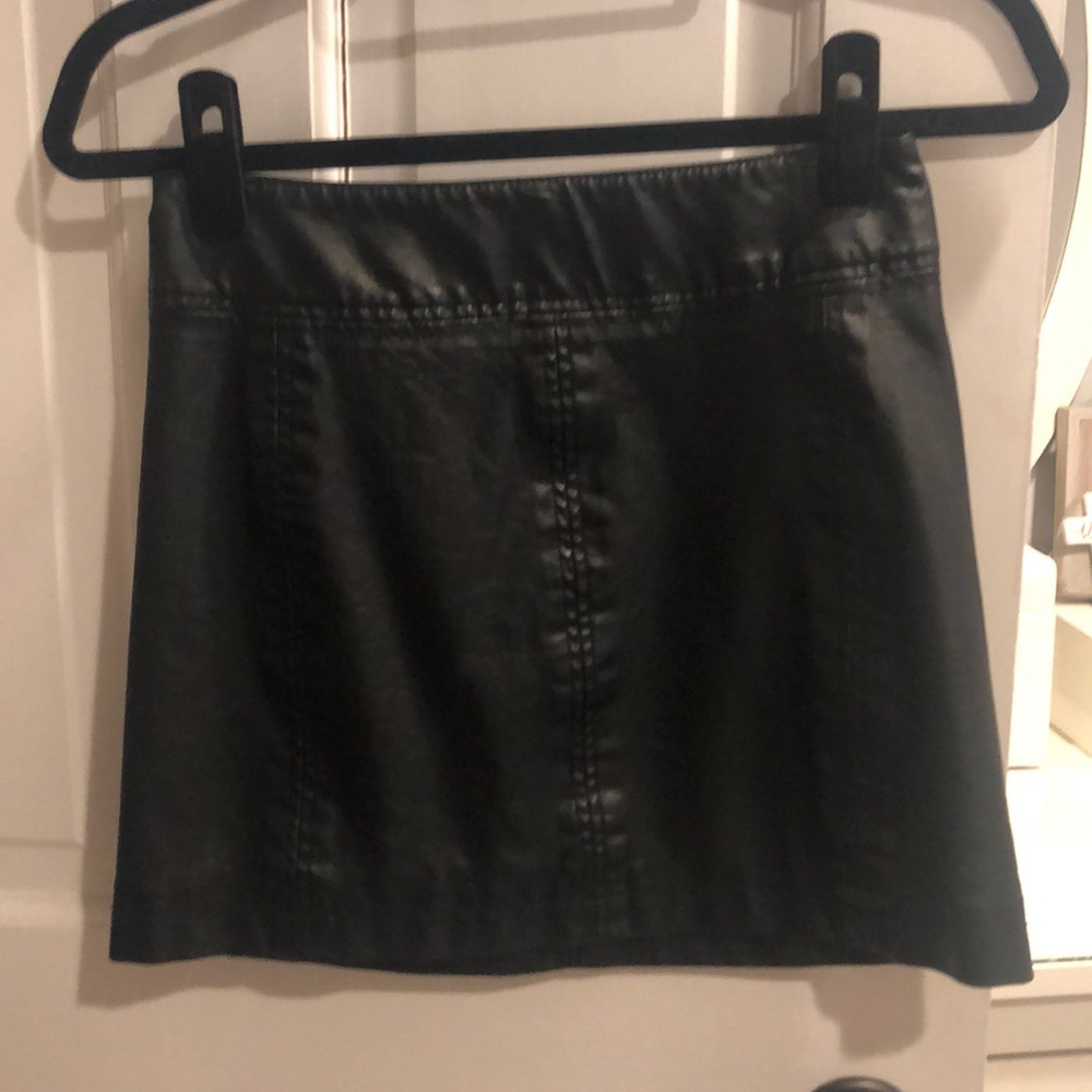 free people vegan leather skirt